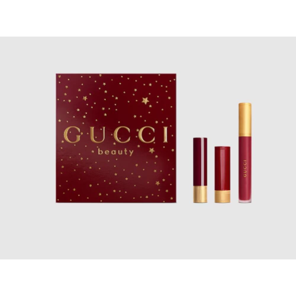 Gucci Beauty Rosso Ancora 3pc Red Lipstick Gift Set Boxed 509